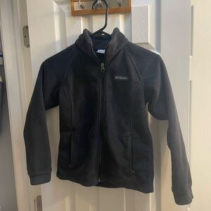 Columbia Black Full-Zip Fleece Jacket Kids Medium 10/12 EUC Boys Girls